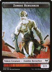 Elf Warrior // Zombie Berserker Double-Sided Token [Kaldheim Tokens] | Exor Games New Glasgow