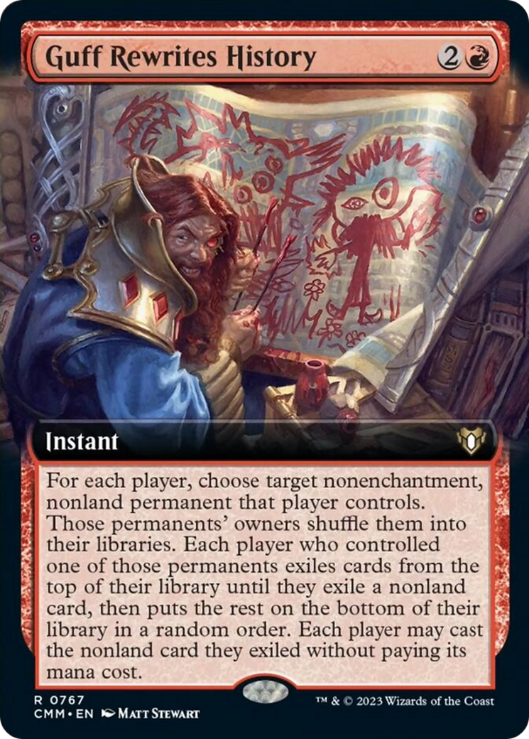 Guff Rewrites History (Extended Art) [Commander Masters] | Exor Games New Glasgow