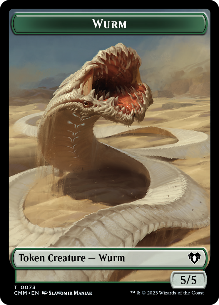 Wurm // Spider Double-Sided Token [Commander Masters Tokens] | Exor Games New Glasgow