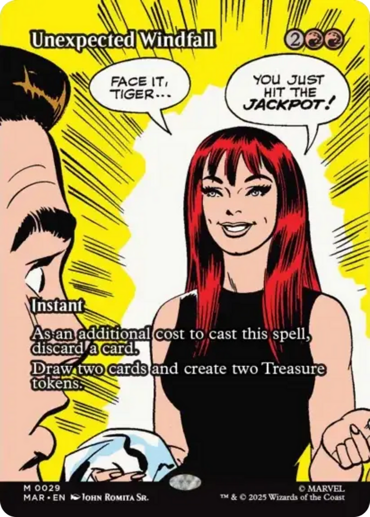 Unexpected Windfall (Borderless) [Marvel's Spider-Man: Eternal-Legal] | Exor Games New Glasgow