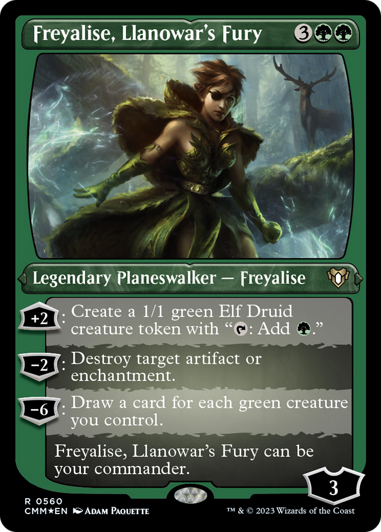 Freyalise, Llanowar's Fury (Foil Etched) [Commander Masters] | Exor Games New Glasgow