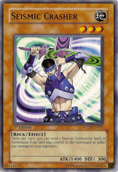 Seismic Crasher [FOTB-EN027] Common | Exor Games New Glasgow