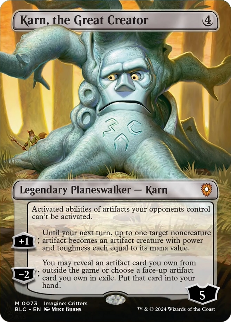 Karn, the Great Creator (Borderless) [Bloomburrow Commander] | Exor Games New Glasgow