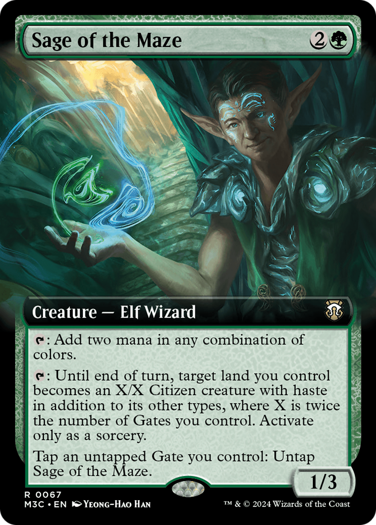 Sage of the Maze (Extended Art) (Ripple Foil) [Modern Horizons 3 Commander] | Exor Games New Glasgow