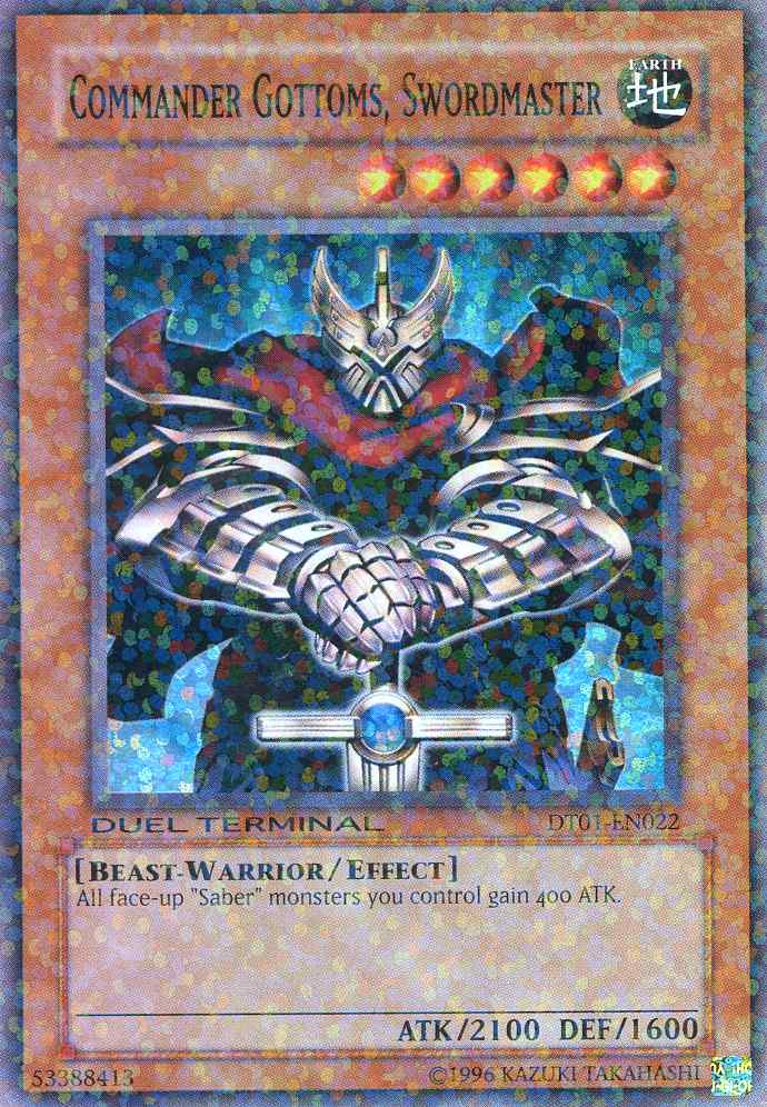 Commander Gottoms, Swordmaster [DT01-EN022] Super Rare | Exor Games New Glasgow