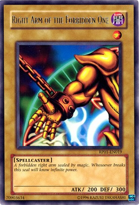 Right Arm of the Forbidden One [RP01-EN019] Rare | Exor Games New Glasgow