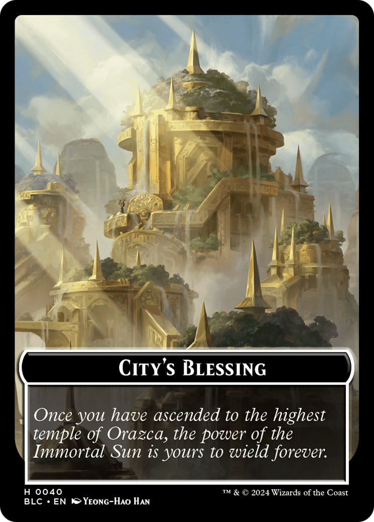 Hamster // City's Blessing Double-Sided Token [Bloomburrow Commander Tokens] | Exor Games New Glasgow