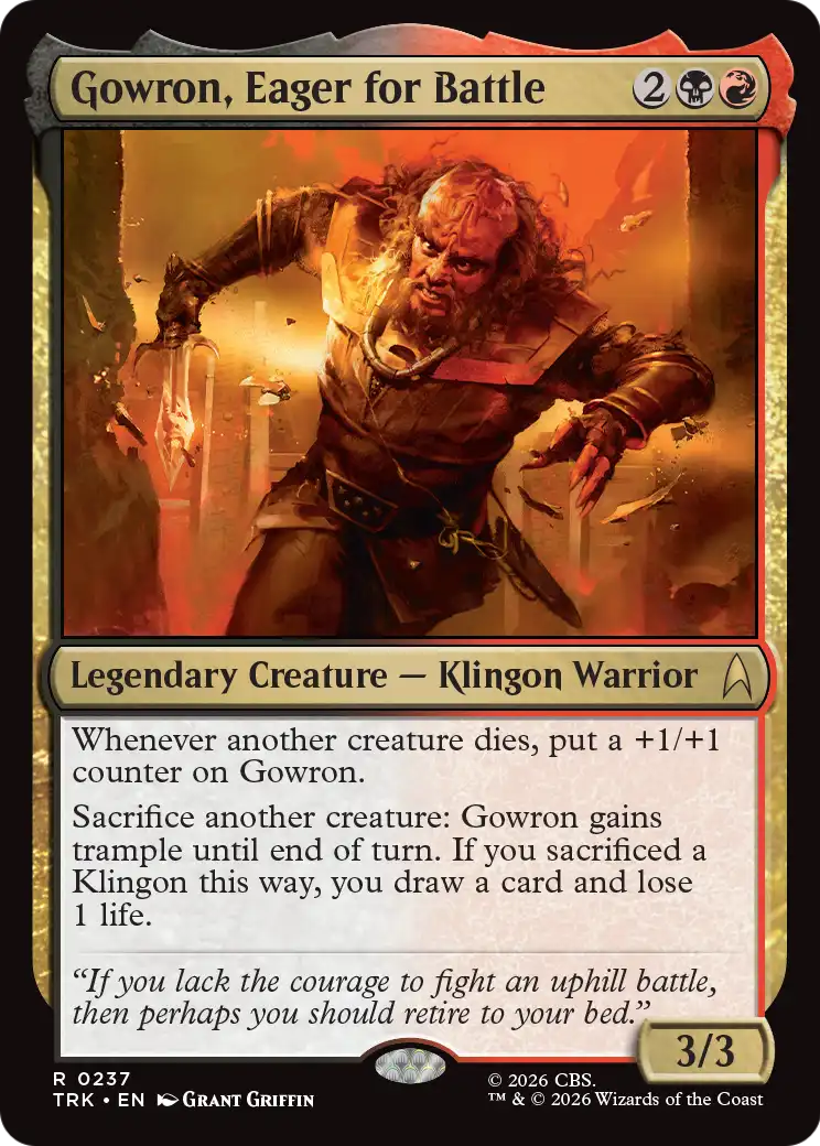 Gowron, Eager for Battle [Star Trek] | Exor Games New Glasgow