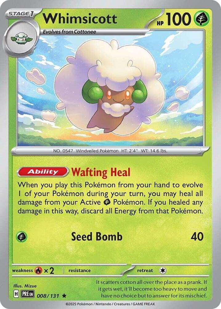 Whimsicott (008/131) [Scarlet & Violet: Prismatic Evolutions] | Exor Games New Glasgow