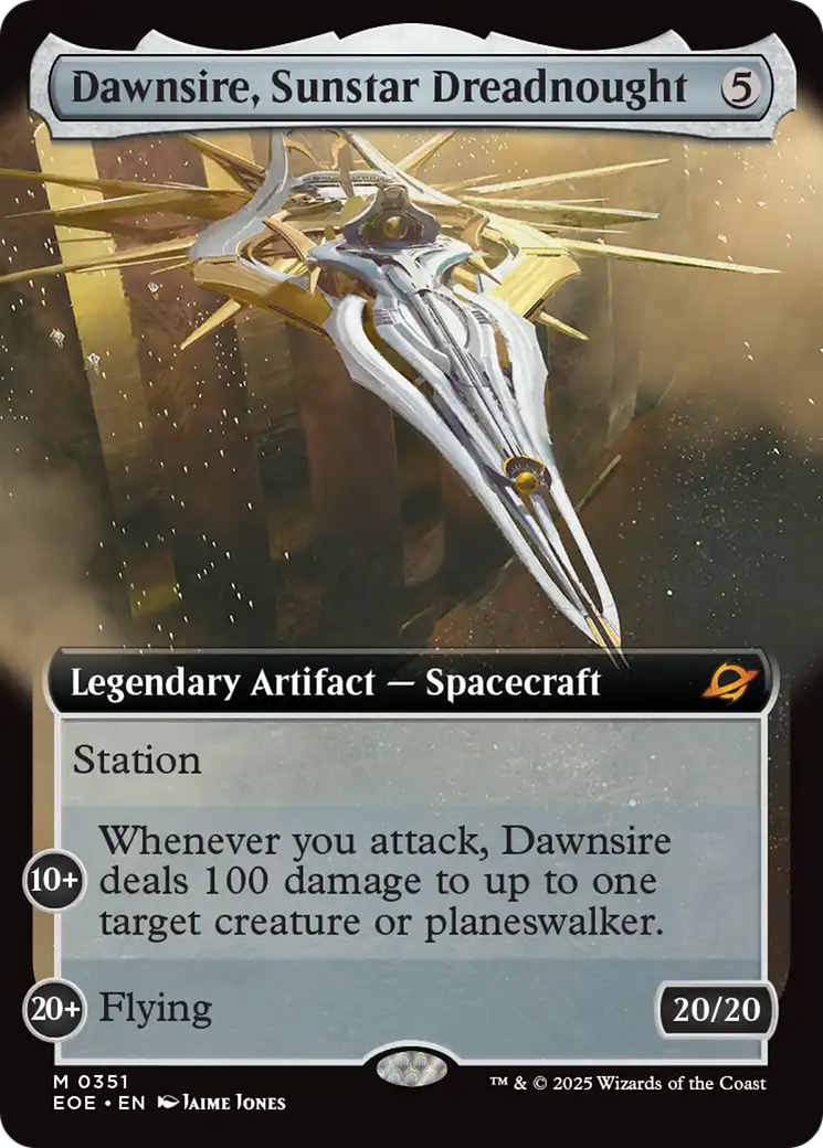 Dawnsire, Sunstar Dreadnought (Extended Art) [Edge of Eternities] | Exor Games New Glasgow
