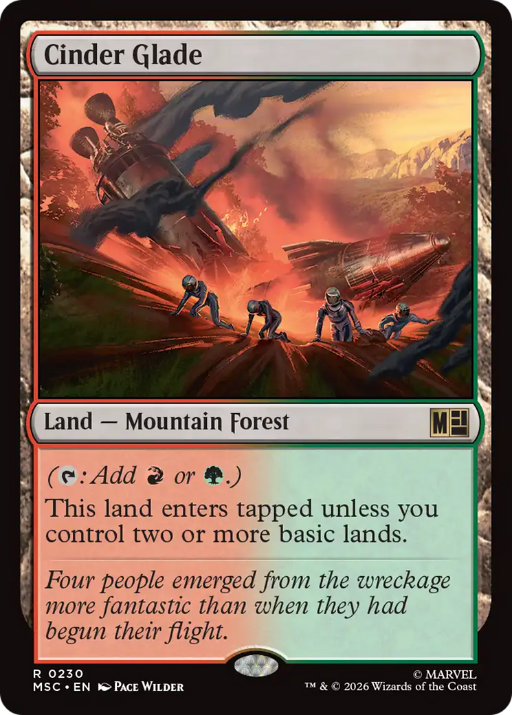 Cinder Glade (Surge Foil) [Marvel Super Heroes Commander] | Exor Games New Glasgow