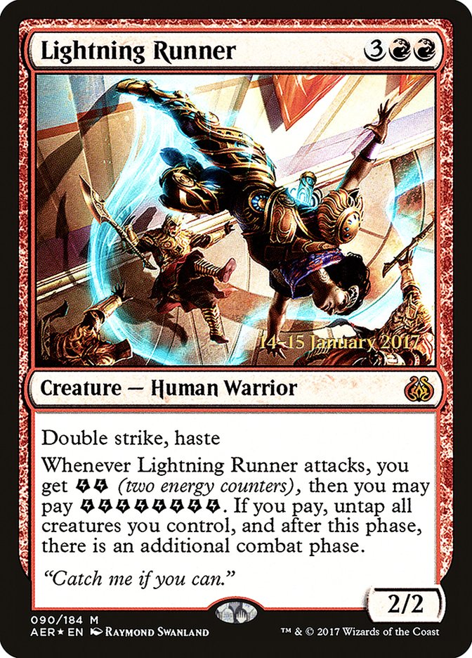 Lightning Runner [Aether Revolt Prerelease Promos] | Exor Games New Glasgow