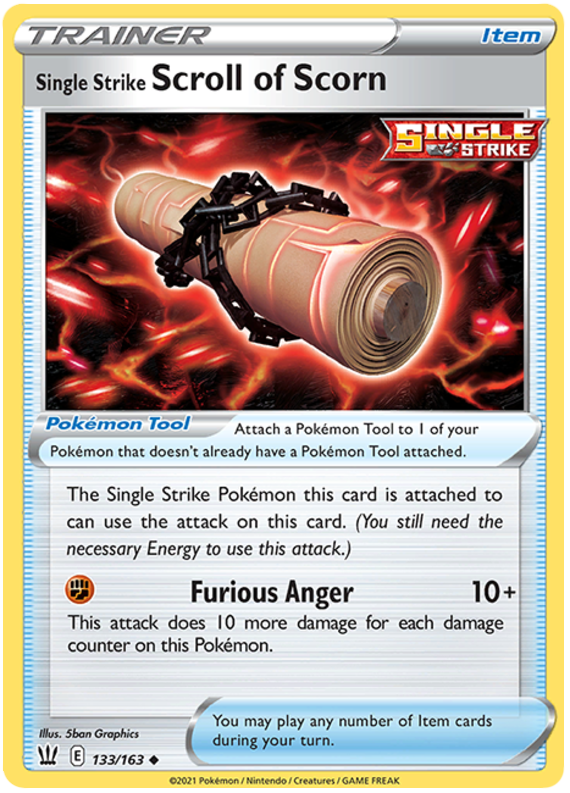 Single Strike Scroll of Scorn (133/163) [Sword & Shield: Battle Styles] | Exor Games New Glasgow