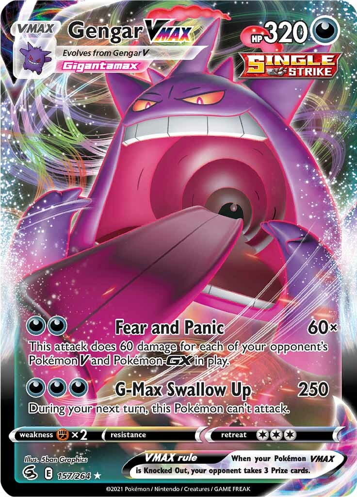 Gengar VMAX (157/264) [Sword & Shield: Fusion Strike] | Exor Games New Glasgow