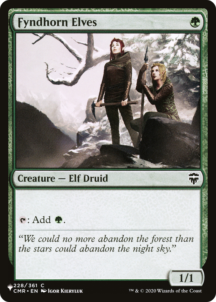 Fyndhorn Elves [The List Reprints] | Exor Games New Glasgow