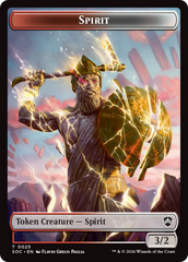 Spirit (0025) // Rogue Double-Sided Token [Secrets of Strixhaven Commander Tokens] | Exor Games New Glasgow