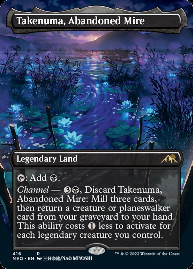 Takenuma, Abandoned Mire (Borderless Alternate Art) [Kamigawa: Neon Dynasty] | Exor Games New Glasgow