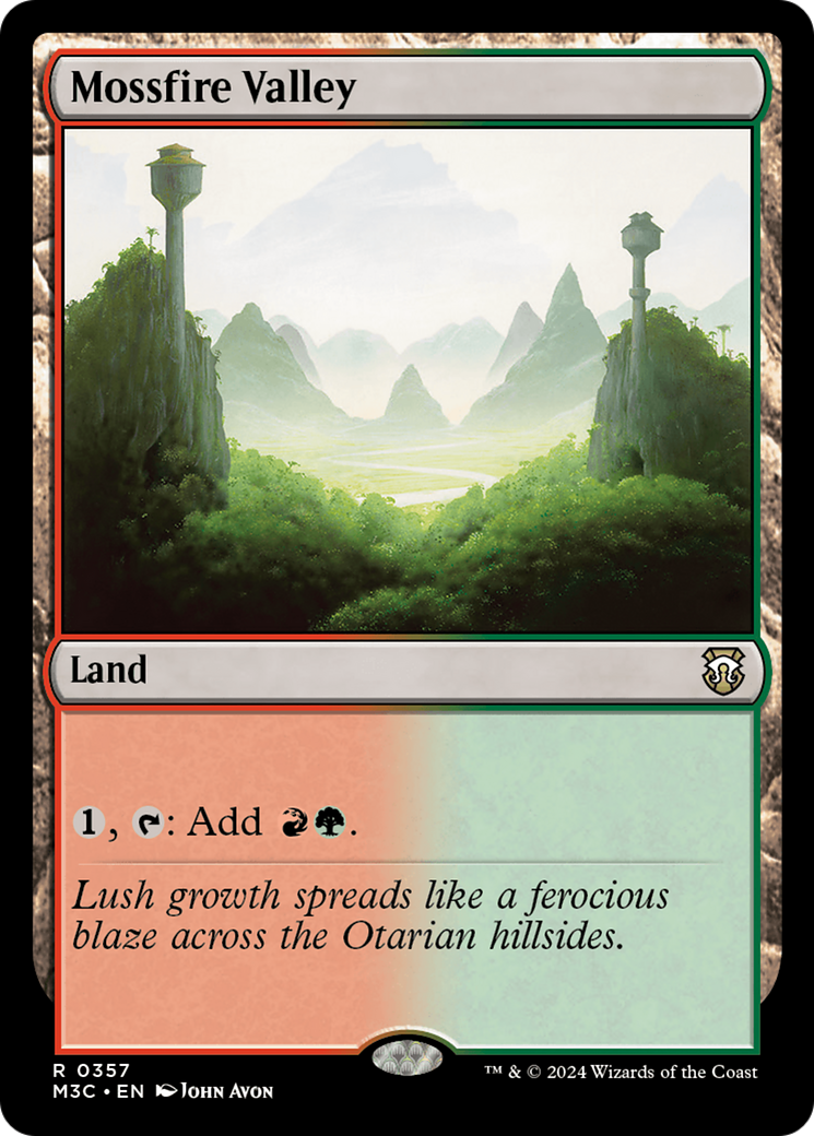 Mossfire Valley (Ripple Foil) [Modern Horizons 3 Commander] | Exor Games New Glasgow