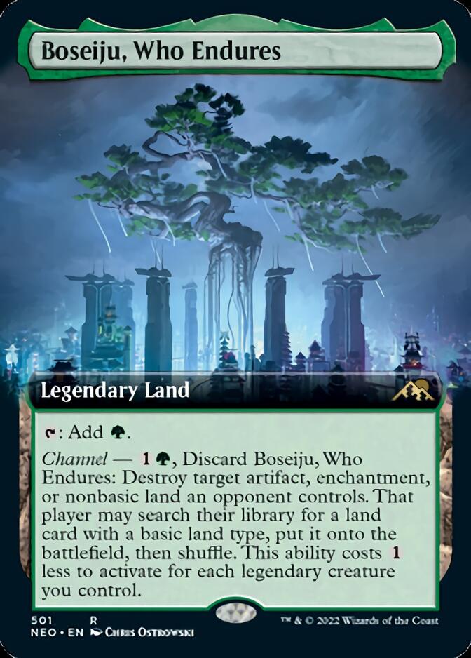 Boseiju, Who Endures (Extended Art) [Kamigawa: Neon Dynasty] | Exor Games New Glasgow