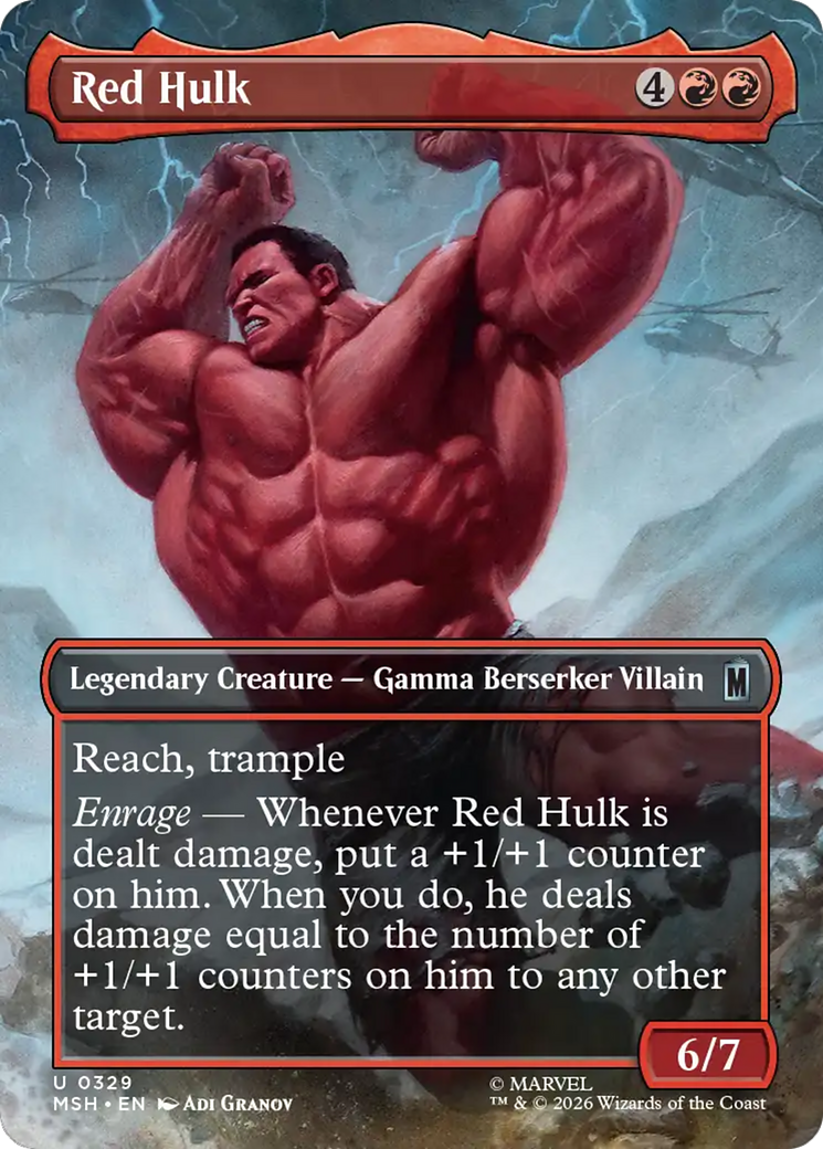 Red Hulk (Borderless) [Marvel Super Heroes] | Exor Games New Glasgow