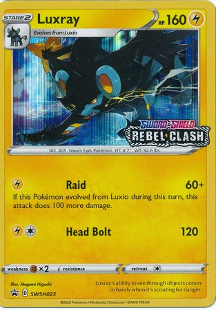 Luxray (SWSH023) (Staff Prerelease Promo) [Sword & Shield: Black Star Promos] | Exor Games New Glasgow