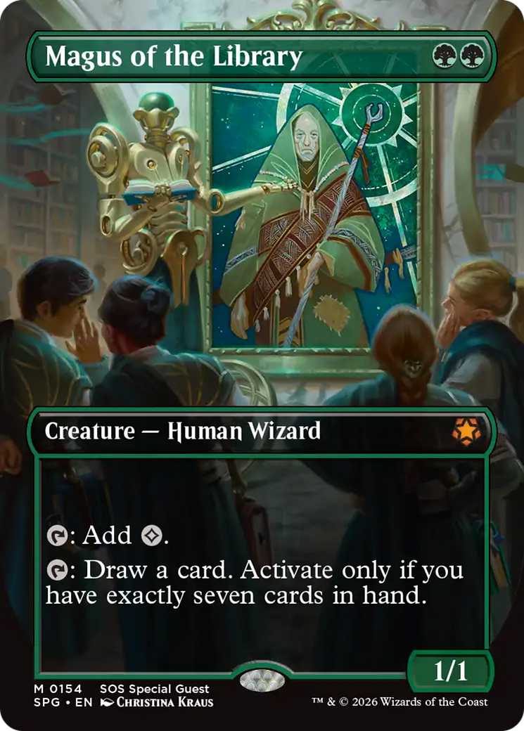 Magus of the Library (Borderless) [Secrets of Strixhaven Special Guests] | Exor Games New Glasgow