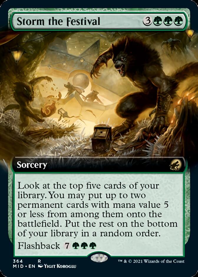 Storm the Festival (Extended Art) [Innistrad: Midnight Hunt] | Exor Games New Glasgow