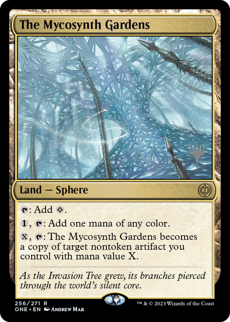 The Mycosynth Gardens (Promo Pack) [Phyrexia: All Will Be One Promos] | Exor Games New Glasgow