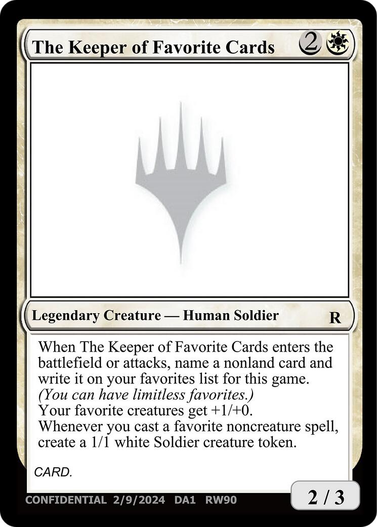 The Keeper of Favorite Cards (2/9/2024) [Unknown Event] | Exor Games New Glasgow