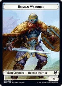 Human Warrior // Troll Warrior Double-Sided Token [Kaldheim Tokens] | Exor Games New Glasgow