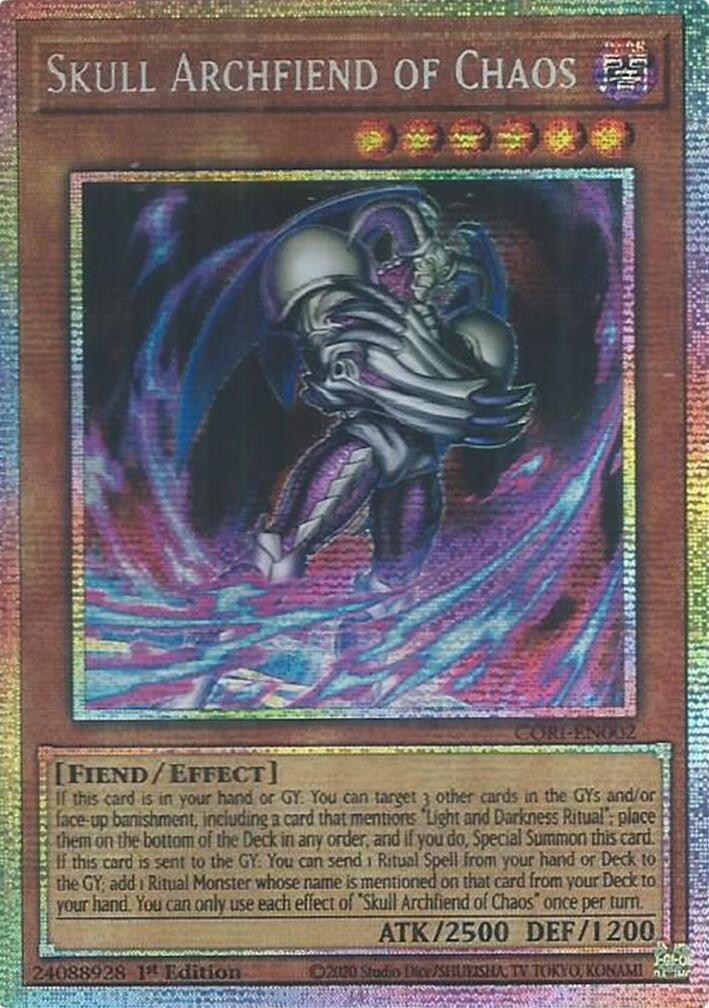Skull Archfiend of Chaos (Starlight Rare) [CORI-EN002] Starlight Rare | Exor Games New Glasgow
