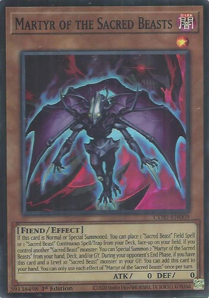 Martyr of the Sacred Beasts [CORI-EN009] Super Rare | Exor Games New Glasgow