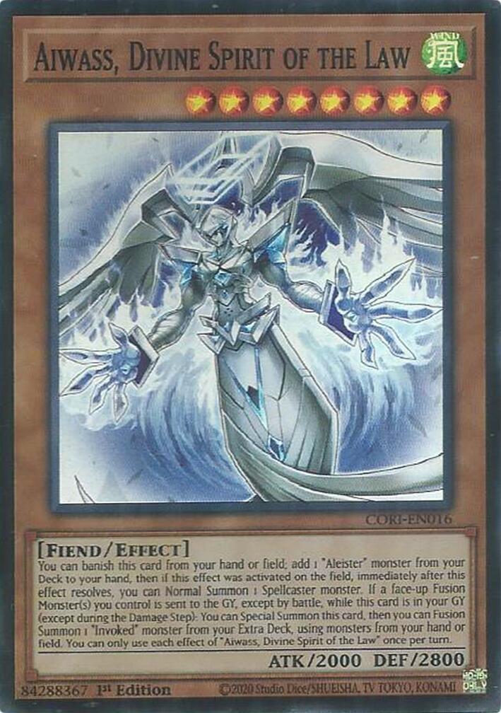 Aiwass, Divine Spirit of the Law [CORI-EN016] Super Rare | Exor Games New Glasgow
