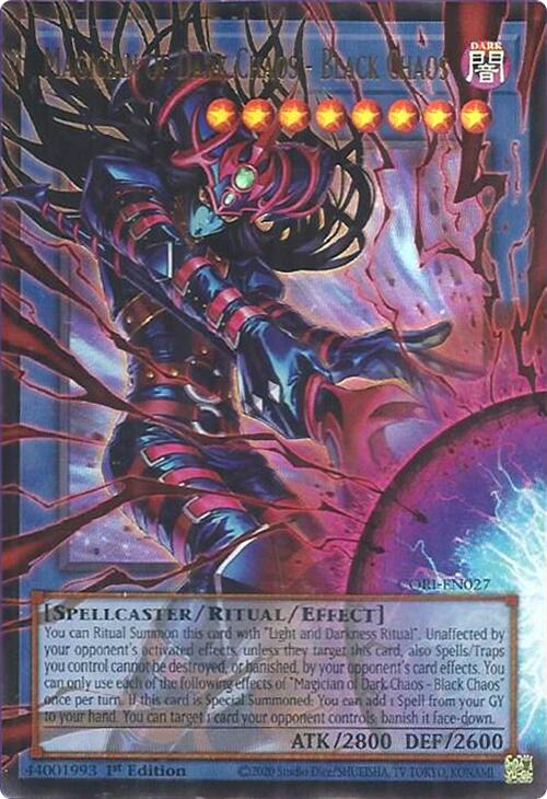Magician of Dark Chaos - Black Chaos (Extended Art) [CORI-EN027] Ultra Rare | Exor Games New Glasgow