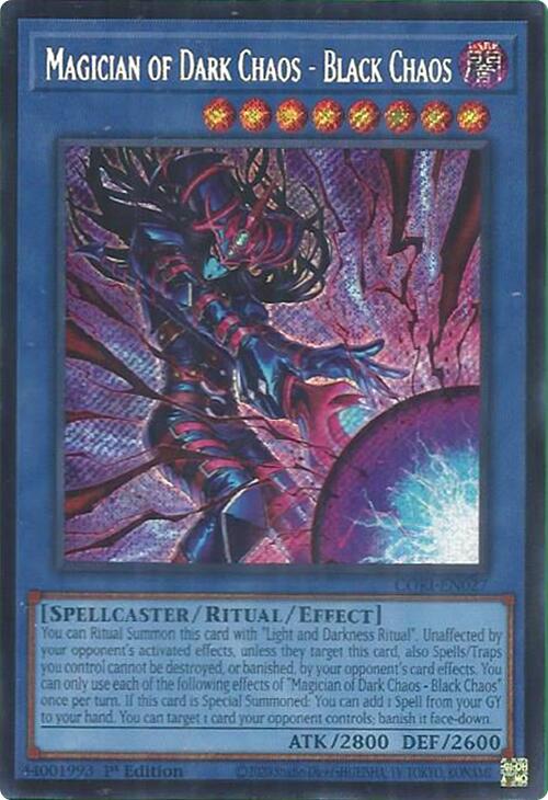 Magician of Dark Chaos - Black Chaos (Secret Rare) [CORI-EN027] Secret Rare | Exor Games New Glasgow