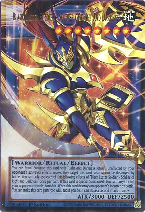 Black Luster Soldier - Soldier of Light and Darkness (Extended Art) [CORI-EN028] Ultra Rare | Exor Games New Glasgow