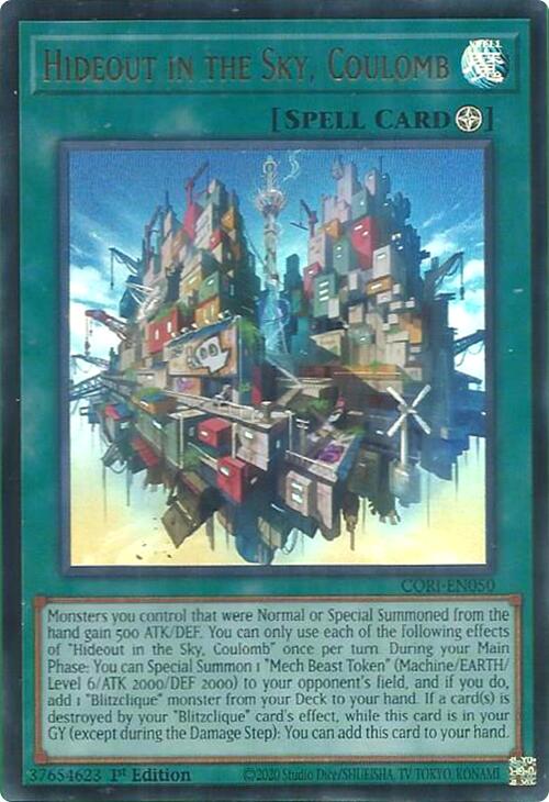 Hideout in the Sky, Coulomb [CORI-EN050] Ultra Rare | Exor Games New Glasgow