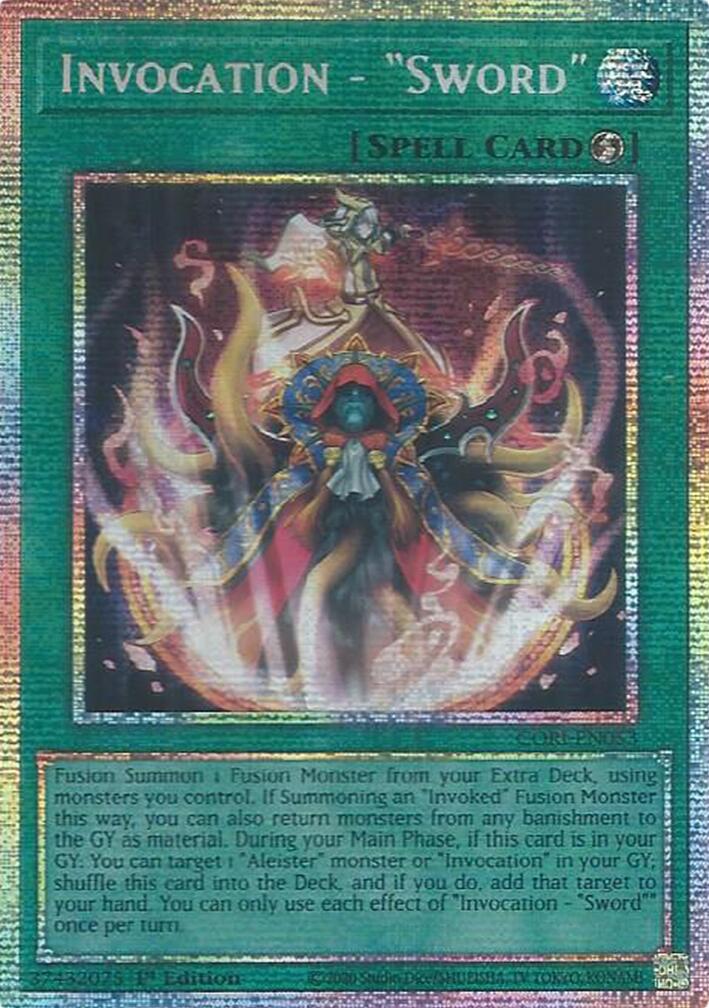 Invocation - "Sword" (Starlight Rare) [CORI-EN053] Starlight Rare | Exor Games New Glasgow