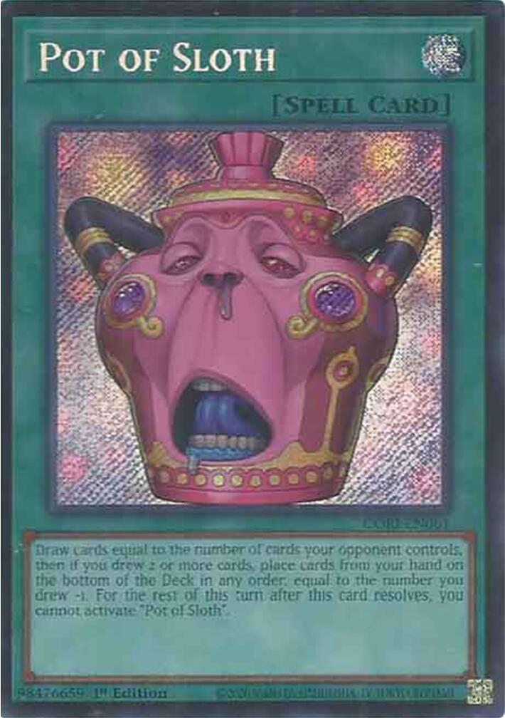 Pot of Sloth [CORI-EN061] Secret Rare | Exor Games New Glasgow