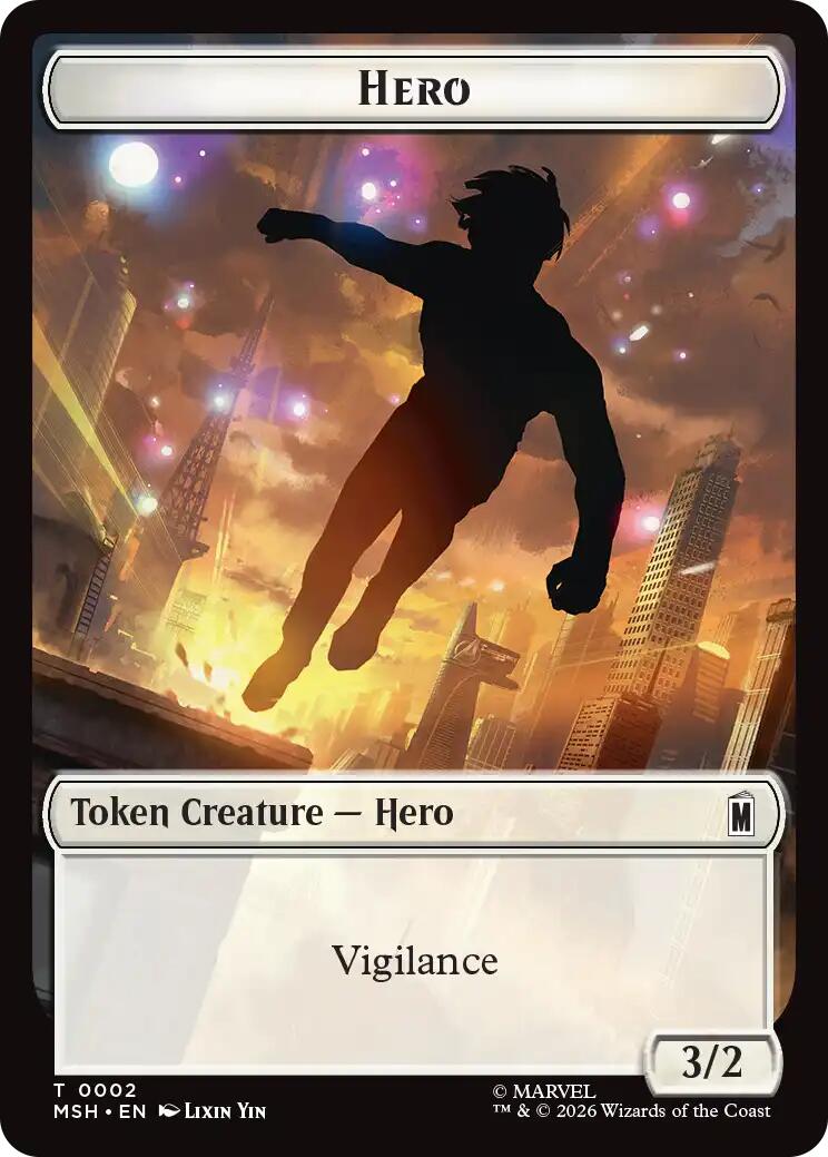 Hero // Robot Villain Double-Sided Token [Marvel Super Heroes Tokens] | Exor Games New Glasgow