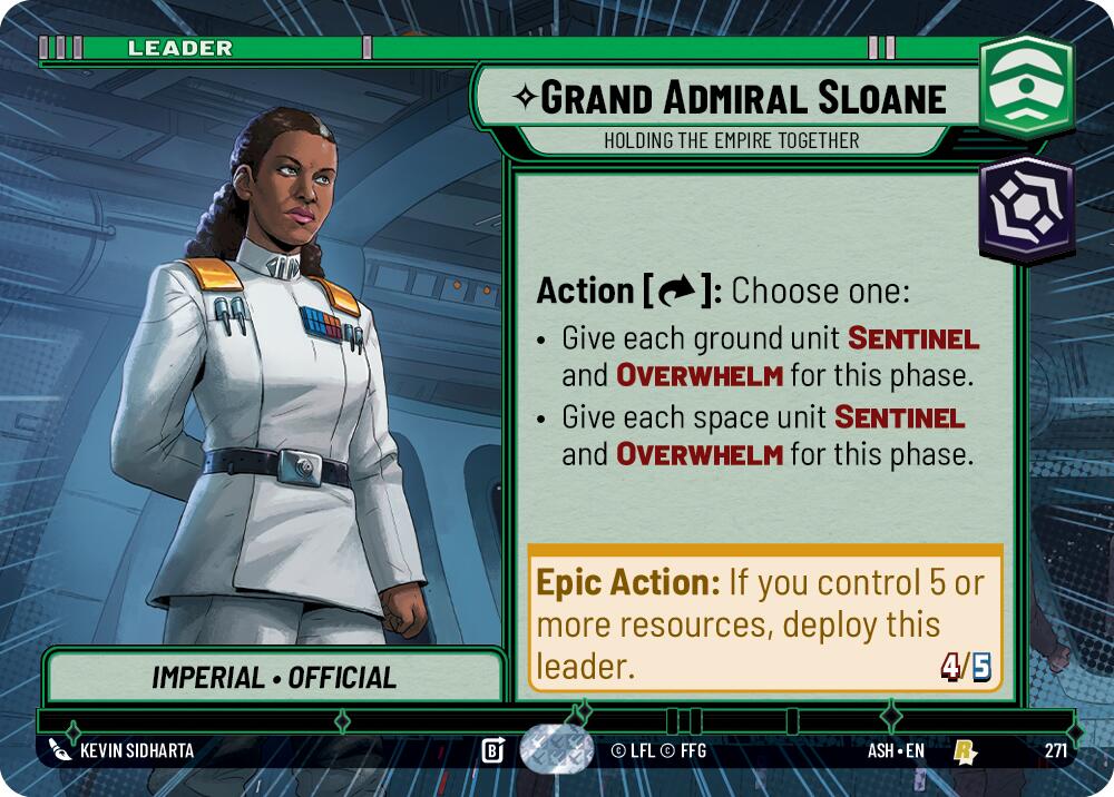 Grand Admiral Sloane - Holding the Empire Together (271) (Hyperspace) (271) [Ashes of the Empire] | Exor Games New Glasgow