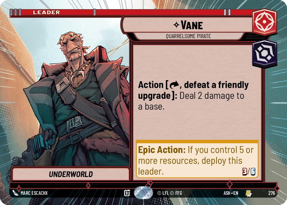 Vane - Quarrelsome Pirate (276) (Hyperspace) (276) [Ashes of the Empire] | Exor Games New Glasgow