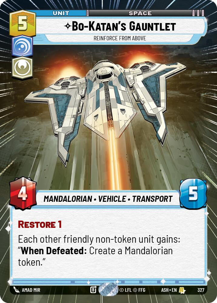 Bo-Katan's Gauntlet - Reinforce from Above (327) (Hyperspace) (327) [Ashes of the Empire] | Exor Games New Glasgow