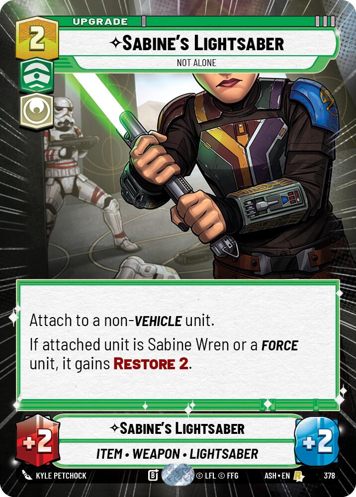 Sabine's Lightsaber - Not Alone (378) (Hyperspace) (378) [Ashes of the Empire] | Exor Games New Glasgow