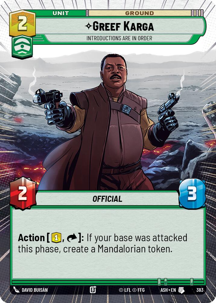 Greef Karga - Introductions are in Order (383) (Hyperspace) (383) [Ashes of the Empire] | Exor Games New Glasgow