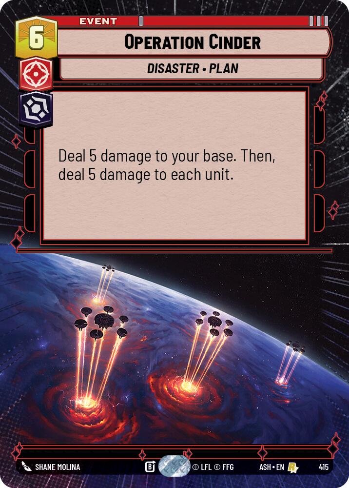 Operation Cinder (415) (Hyperspace) (415) [Ashes of the Empire] | Exor Games New Glasgow