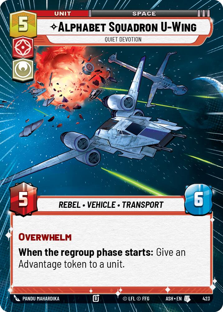 Alphabet Squadron U-Wing - Quiet Devotion (423) (Hyperspace) (423) [Ashes of the Empire] | Exor Games New Glasgow