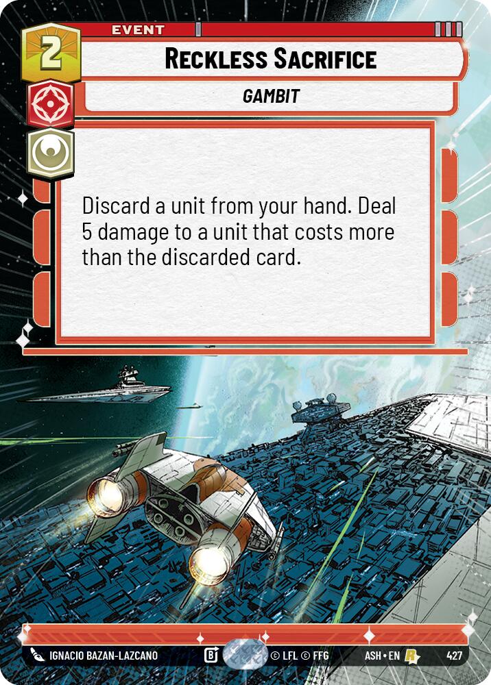 Reckless Sacrifice (427) (Hyperspace) (427) [Ashes of the Empire] | Exor Games New Glasgow