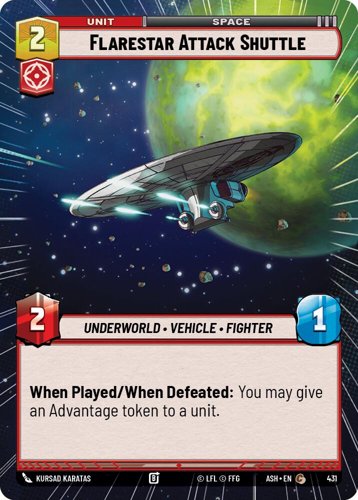 Flarestar Attack Shuttle (431) (Hyperspace) (431) [Ashes of the Empire] | Exor Games New Glasgow
