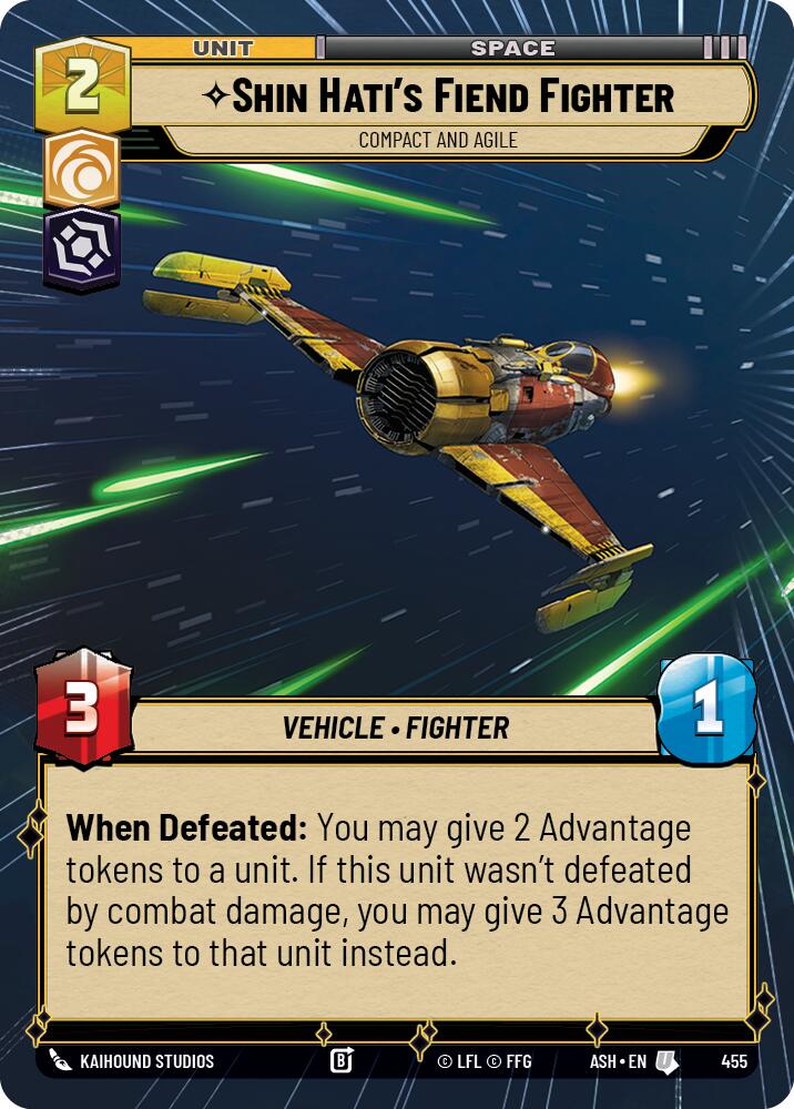 Shin Hati's Fiend Fighter - Compact and Agile (455) (Hyperspace) (455) [Ashes of the Empire] | Exor Games New Glasgow